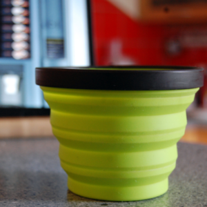 Gobelet pliable silicone déplié
